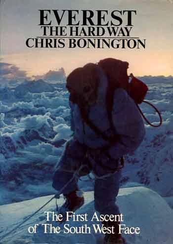 
Everest First Ascent Southwest Face - Dougal Haston on Everest summit September 24, 1975 - Everest The Hard Way book cover
